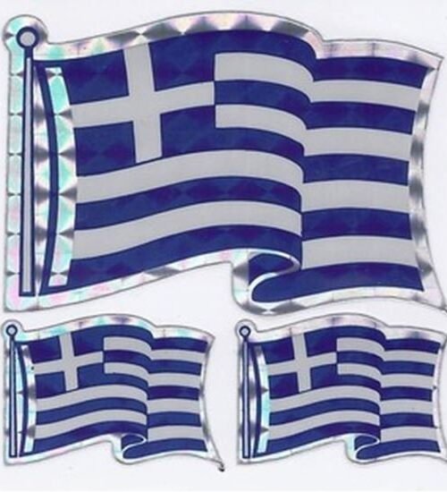 TriGreek Flag Sticker