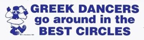Greek Dancer Bumper Sticker