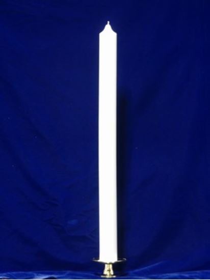 24 Inch White Candle 1 1/2"