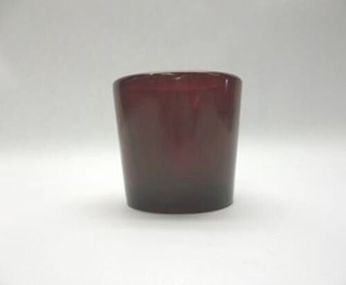 10 Hour Red (Ruby) Glass Candle Votive Holder