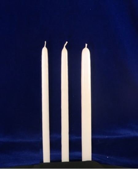 10 Inch White Hand Dipped Candle